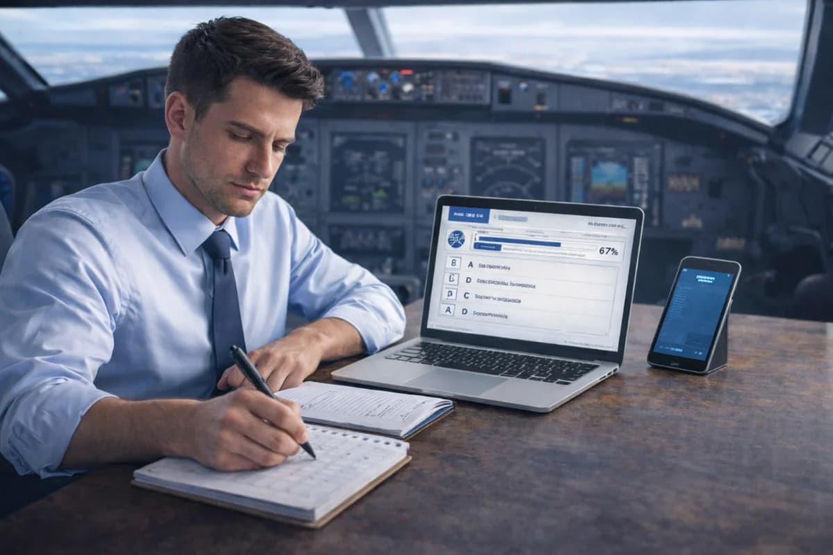 Prova técnica das companhias aéreas: o que realmente cai (e o que é perda de tempo estudar)